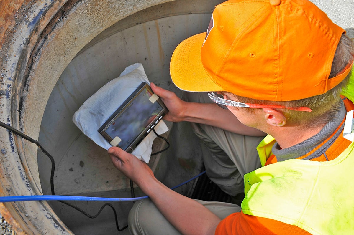 inspection pipes under road surface