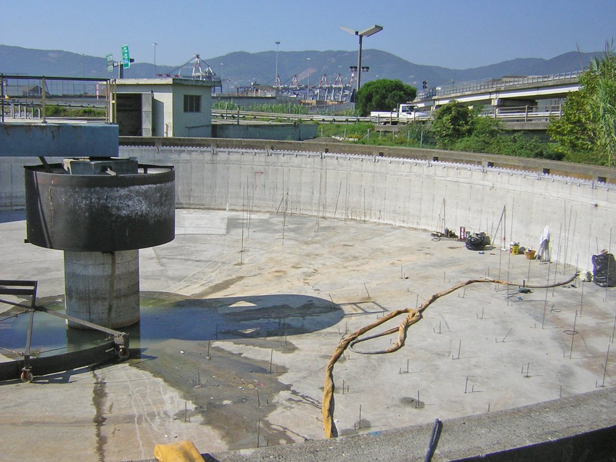 soil consolidation of foundation purification plant la spezia