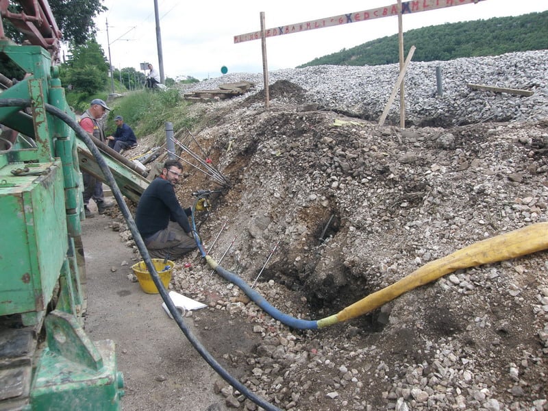 subsidence railway embankment injections expanding resins uretek