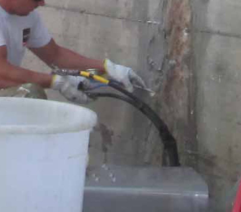 infiltration water walls in ground