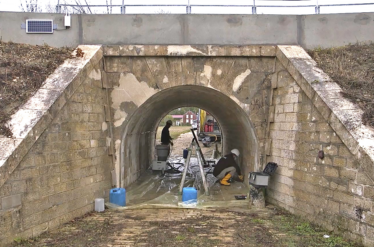infiltrations walls road underpasses