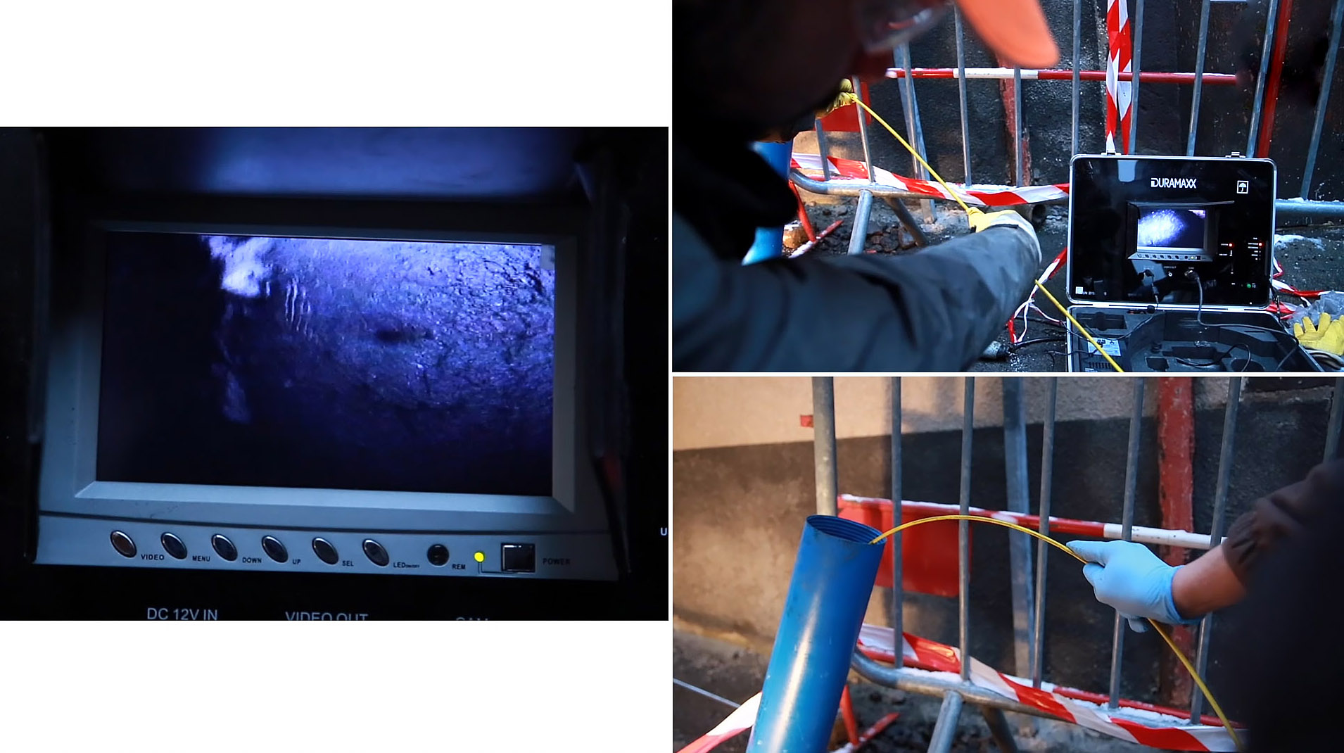 control underground cavities with camera inspection