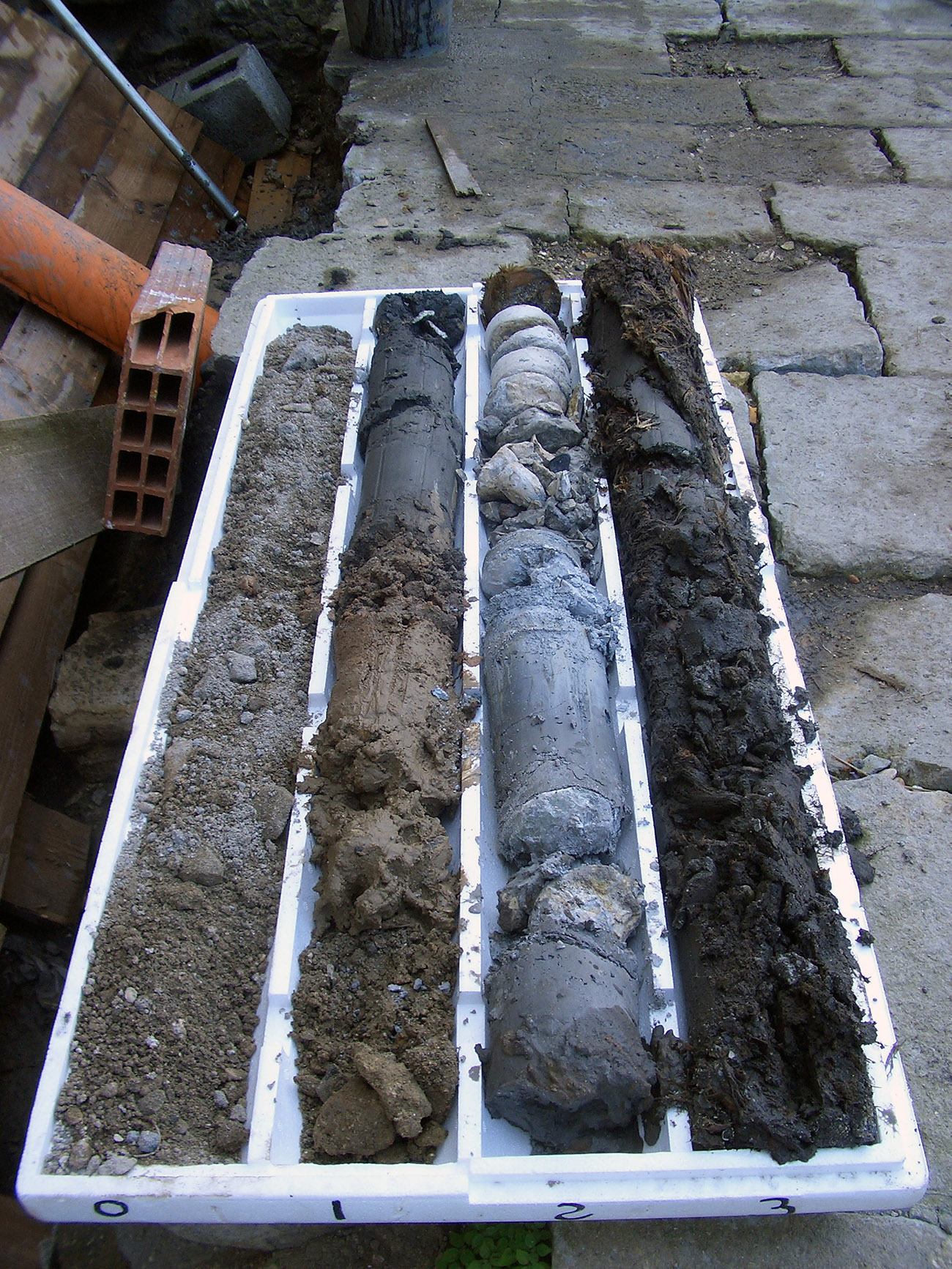 coring for soil foundation consolidation